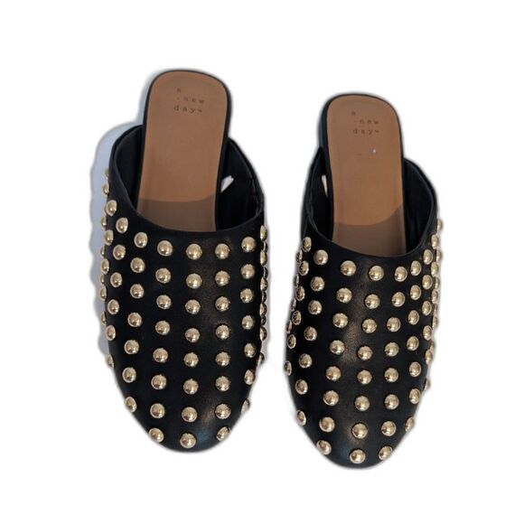 Women's Channing Slip On Mule Flats -A New Day- Black Size 10 NWOT - Picture 1 of 6